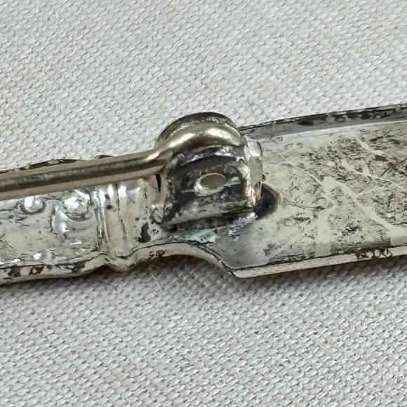 Antique Sterling Silver Butter Knife Brooch Pin Washington DC 1947 Souvenir 2.5" - Picture 9 of 12
